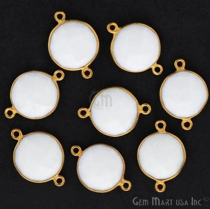 GemMartUSA Rings Round 12mm Double Bail Gold Bezel Gemstone Connector GemMartUSA Rings Round 12mm Double Bail Gold Bezel Gemstone Connector