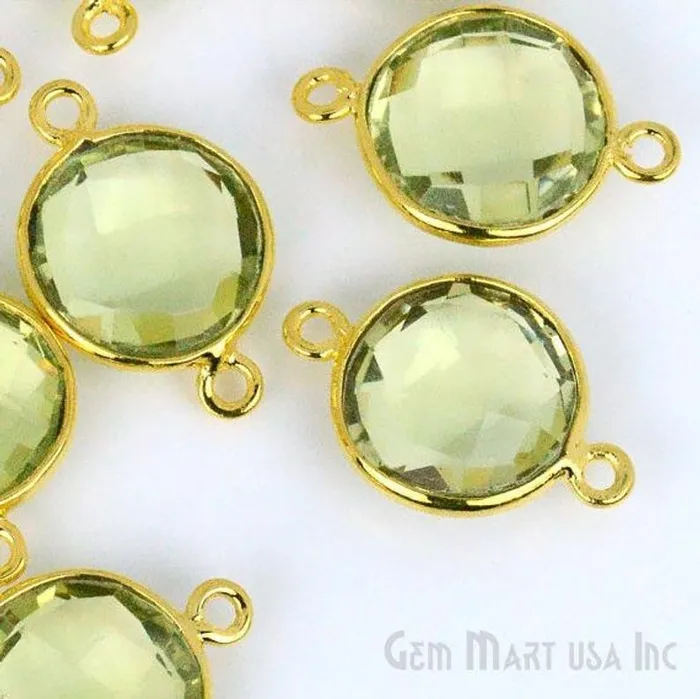 GemMartUSA Rings Round 12mm Double Bail Gold Bezel Gemstone Connector GemMartUSA Rings Round 12mm Double Bail Gold Bezel Gemstone Connector