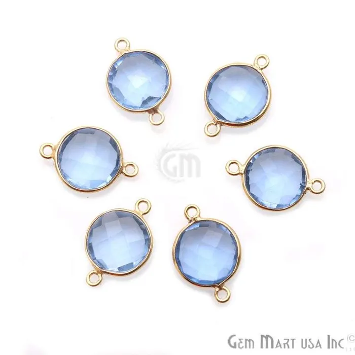 GemMartUSA Rings Round 12mm Double Bail Gold Bezel Gemstone Connector GemMartUSA Rings Round 12mm Double Bail Gold Bezel Gemstone Connector