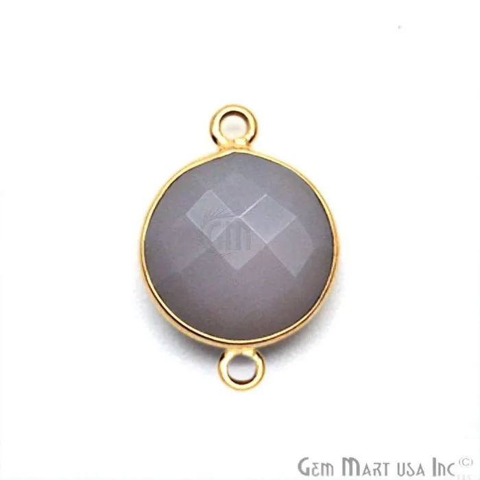 GemMartUSA Rings Round 12mm Double Bail Gold Bezel Gemstone Connector GemMartUSA Rings Round 12mm Double Bail Gold Bezel Gemstone Connector
