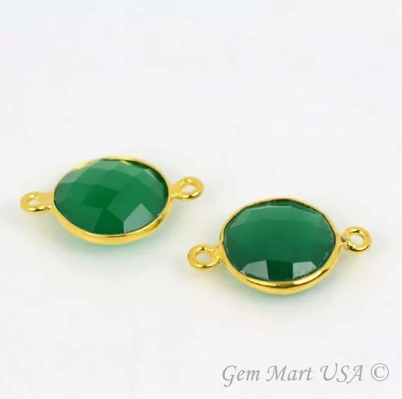 GemMartUSA Rings Round 12mm Double Bail Gold Bezel Gemstone Connector GemMartUSA Rings Round 12mm Double Bail Gold Bezel Gemstone Connector