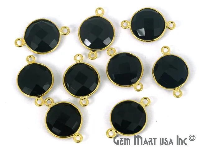 GemMartUSA Rings Round 12mm Double Bail Gold Bezel Gemstone Connector GemMartUSA Rings Round 12mm Double Bail Gold Bezel Gemstone Connector