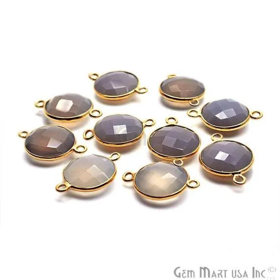 GemMartUSA Rings Round 12mm Double Bail Gold Bezel Gemstone Connector GemMartUSA Rings Round 12mm Double Bail Gold Bezel Gemstone Connector