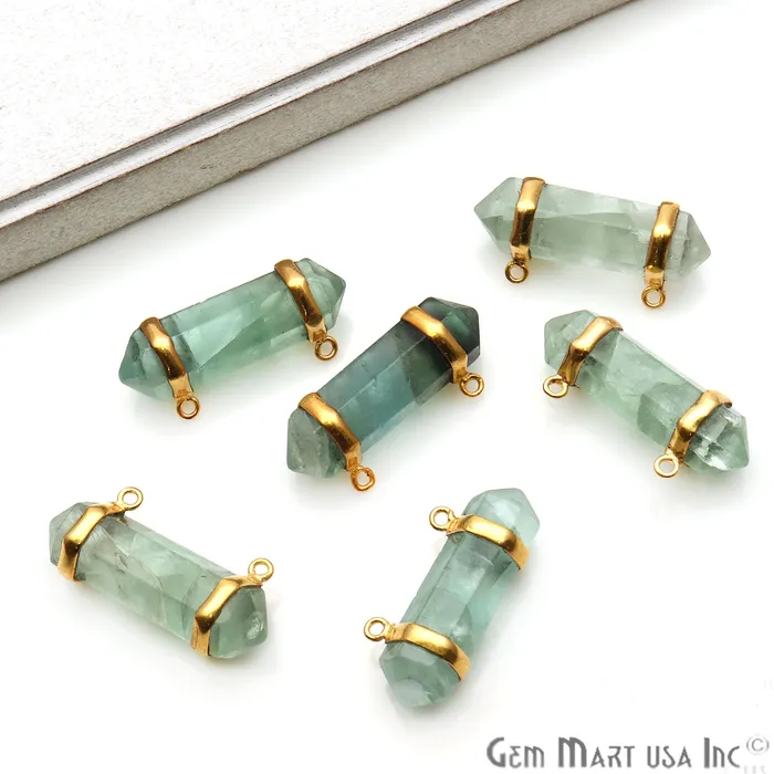 Gemstone 31x13mm Double Terminated Gold Plated Point Pendant Pick Stone GemMartUSA Necklaces Gemstone 31x13mm Double Terminated Gold Plated Point Pendant Pick Stone GemMartUSA Necklaces