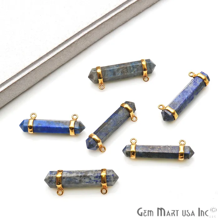 Gemstone 31x13mm Double Terminated Gold Plated Point Pendant Pick Stone GemMartUSA Necklaces Gemstone 31x13mm Double Terminated Gold Plated Point Pendant Pick Stone GemMartUSA Necklaces