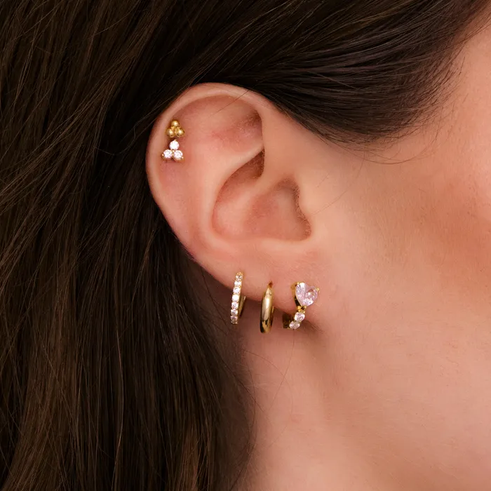 Heart Sapphire Huggie Hoops Earrings Camile Stone Earrings Heart Sapphire Huggie Hoops Earrings Camile Stone Earrings