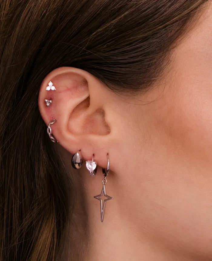 Heart Sapphire Huggie Hoops Earrings Camile Stone Earrings Heart Sapphire Huggie Hoops Earrings Camile Stone Earrings