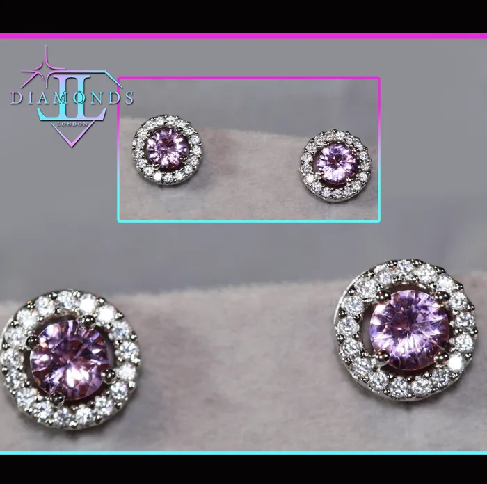 Lab Diamonds London Earrings Womens Ear Studs Pink Diamond Earrings Stud Earrings Lab Diamonds London Earrings Womens Ear Studs Pink Diamond Earrings Stud Earrings