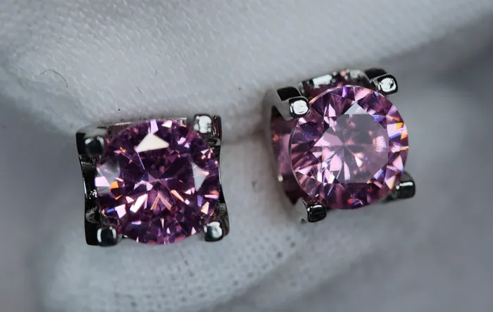 Lab Diamonds London Earrings Womens Ear Studs Pink Diamond Earrings Stud Earrings