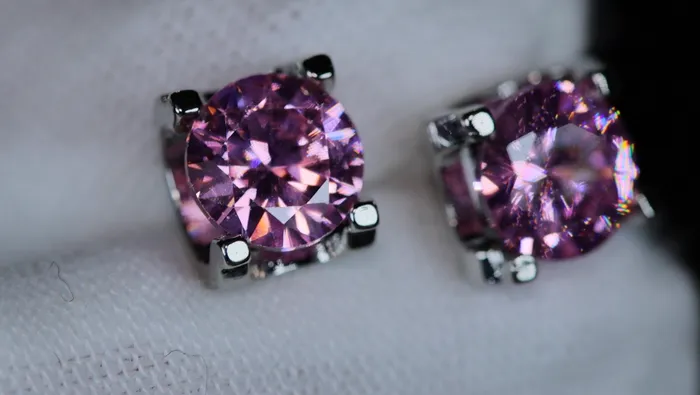 Lab Diamonds London Earrings Womens Ear Studs Pink Diamond Earrings Stud Earrings