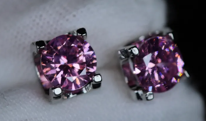 Lab Diamonds London Earrings Womens Ear Studs Pink Diamond Earrings Stud Earrings