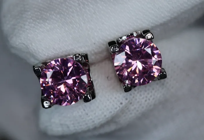 Lab Diamonds London Earrings Womens Ear Studs Pink Diamond Earrings Stud Earrings
