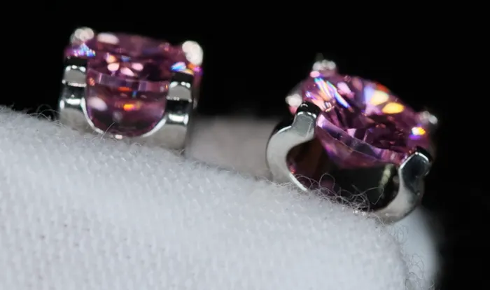Lab Diamonds London Earrings Womens Ear Studs Pink Diamond Earrings Stud Earrings