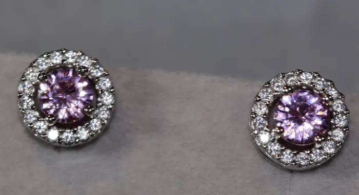 Lab Diamonds London Earrings Womens Ear Studs Pink Diamond Earrings Stud Earrings