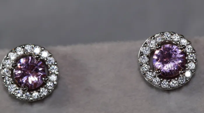 Lab Diamonds London Earrings Womens Ear Studs Pink Diamond Earrings Stud Earrings