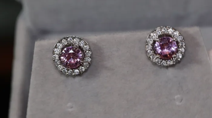 Lab Diamonds London Earrings Womens Ear Studs Pink Diamond Earrings Stud Earrings
