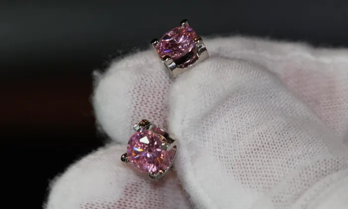 Lab Diamonds London Earrings Womens Ear Studs Pink Diamond Earrings Stud Earrings