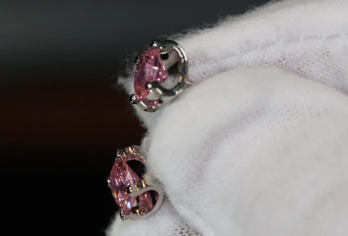 Lab Diamonds London Earrings Womens Ear Studs Pink Diamond Earrings Stud Earrings