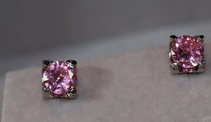 Lab Diamonds London Earrings Womens Ear Studs Pink Diamond Earrings Stud Earrings