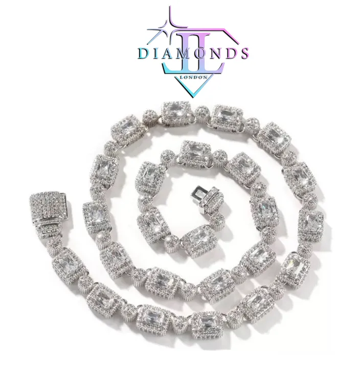 Lab Diamonds London Iced Out Chain Diamond Necklace Tennis Chain Tennis Necklace Mens Tennis Chain Womens Tennis Chain Diamond Tennis Chain Necklaces