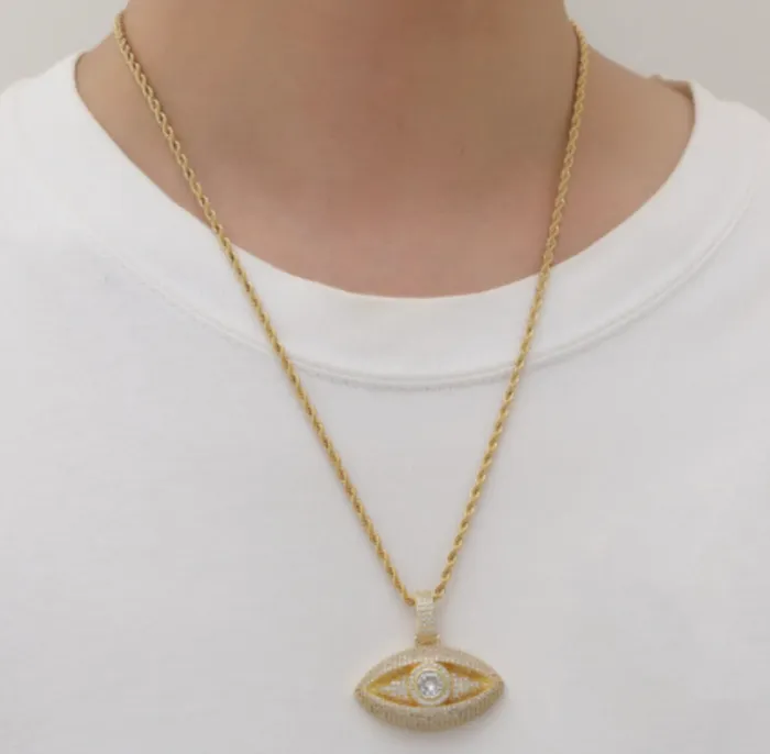 Lab Diamonds London Necklaces Evil Eye Pendant Diamond Evil Eye Pendant Iced Out Evil Eye Pendant