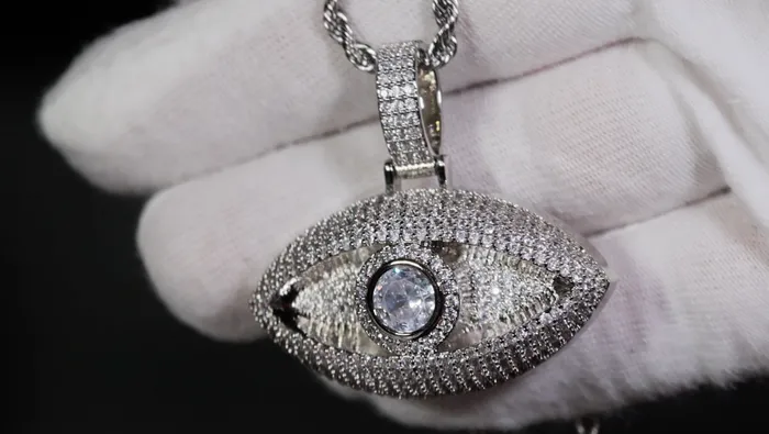 Lab Diamonds London Necklaces Evil Eye Pendant Diamond Evil Eye Pendant Iced Out Evil Eye Pendant