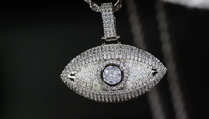 Lab Diamonds London Necklaces Evil Eye Pendant Diamond Evil Eye Pendant Iced Out Evil Eye Pendant