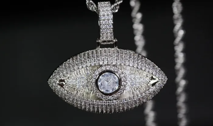 Lab Diamonds London Necklaces Evil Eye Pendant Diamond Evil Eye Pendant Iced Out Evil Eye Pendant
