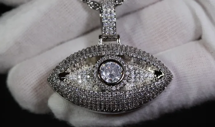 Lab Diamonds London Necklaces Evil Eye Pendant Diamond Evil Eye Pendant Iced Out Evil Eye Pendant