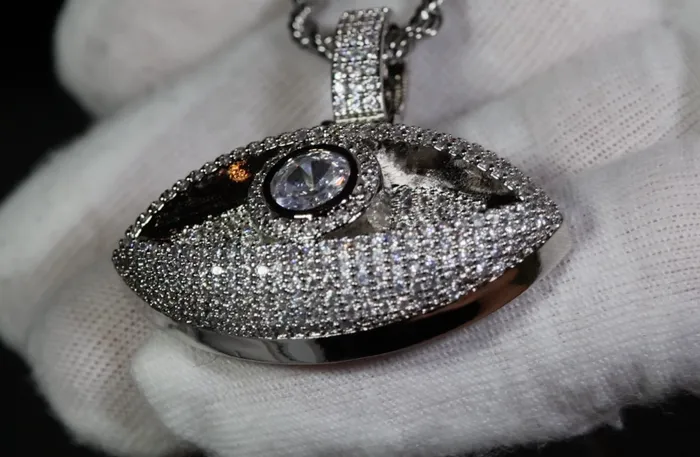 Lab Diamonds London Necklaces Evil Eye Pendant Diamond Evil Eye Pendant Iced Out Evil Eye Pendant