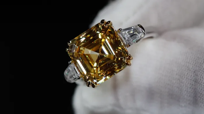 Lab Diamonds London Rings 1000ct Womens Yellow Lab Grown Diamond Ring Yellow Asscher Cut Diamond Ring