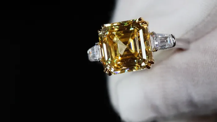 Lab Diamonds London Rings 1000ct Womens Yellow Lab Grown Diamond Ring Yellow Asscher Cut Diamond Ring