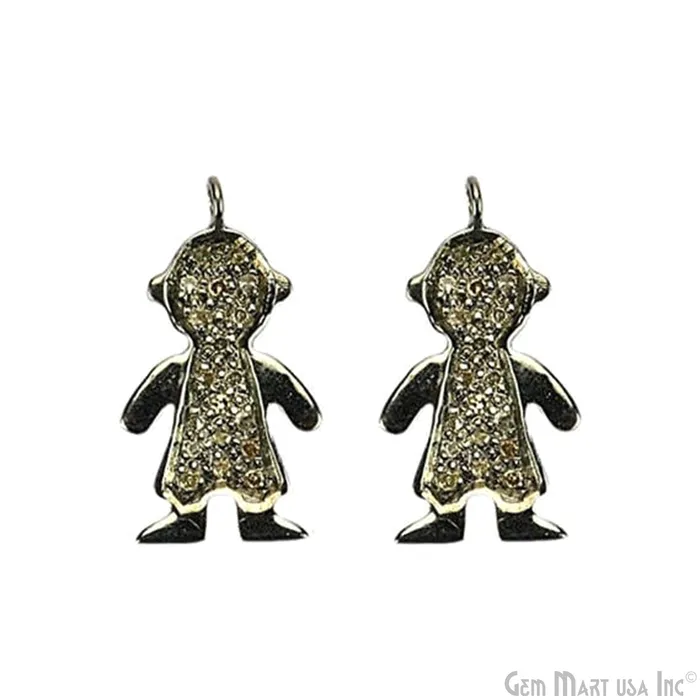 Little Boy Shape Diamond Charms Pendant 20x11mm 925 Sterling Silver Pave Charms Pendant GemmartUSA Necklaces Little Boy Shape Diamond Charms Pendant 20x11mm 925 Sterling Silver Pave Charms Pendant GemmartUSA Necklaces