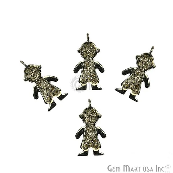 Little Boy Shape Diamond Charms Pendant 20x11mm 925 Sterling Silver Pave Charms Pendant GemmartUSA Necklaces Little Boy Shape Diamond Charms Pendant 20x11mm 925 Sterling Silver Pave Charms Pendant GemmartUSA Necklaces