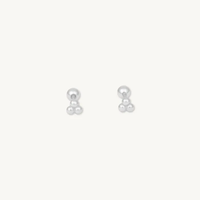 Lotus Dot Barbell Stud Cartilage Earrings Camile Stone Earrings