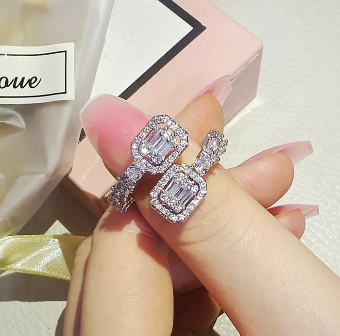 Minx London Rings Baguette Ring Womens Statement Ring Womens Diamond Ring Diamond Ring fashion rings friendship Ring Womens Baguette Rings