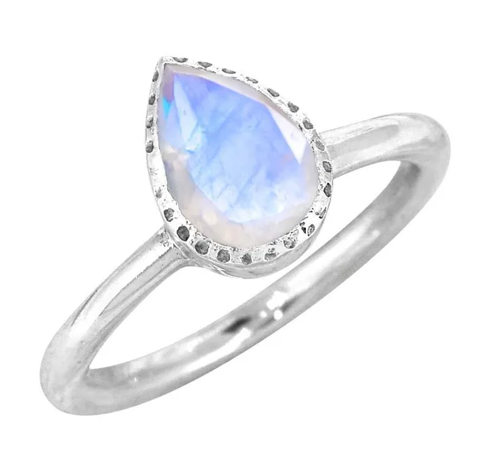 Moonstone Solid 925 Sterling Silver Gemstone Ring Jewelry For Women or Girls YoTreasure Rings Moonstone Solid 925 Sterling Silver Gemstone Ring Jewelry For Women or Girls YoTreasure Rings