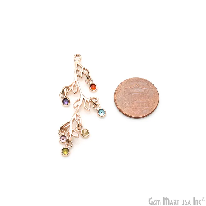 Multi Stone Drop Leaf Chandelier Earring Connector 1Pair GemMartUSA Earrings