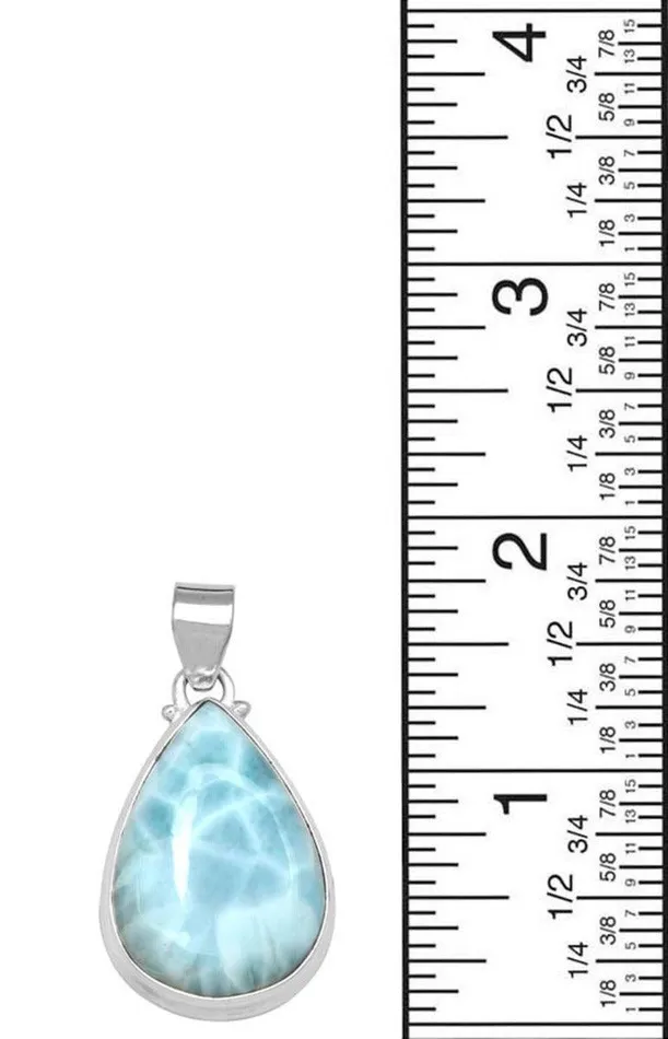 Natural Larimar 1 34 Long 925 Solid Sterling Silver Pendant With 18 Chain YoTreasure Necklaces Natural Larimar 1 34 Long 925 Solid Sterling Silver Pendant With 18 Chain YoTreasure Necklaces