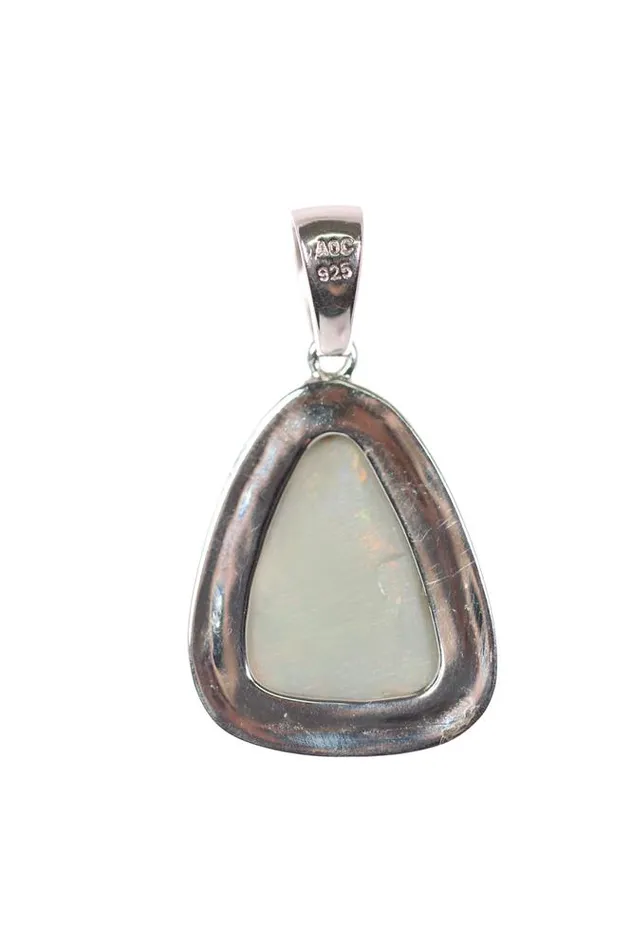 Necklaces Australian Opal Cutters Natural Australian Dark Opal Pendant Set in Sterling Silver Necklaces Australian Opal Cutters Natural Australian Dark Opal Pendant Set in Sterling Silver