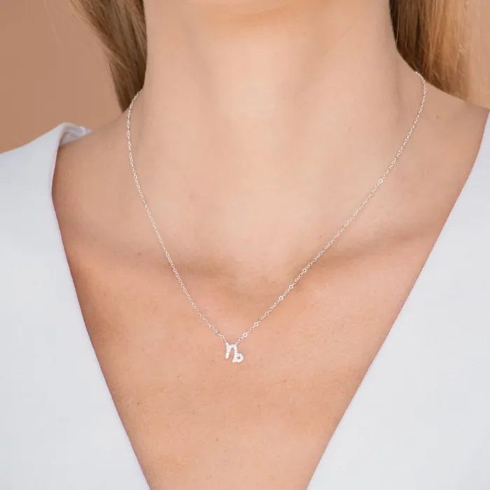 Necklaces Camile Stone Capricorn Sapphire Charm Zodiac Star Sign Necklace