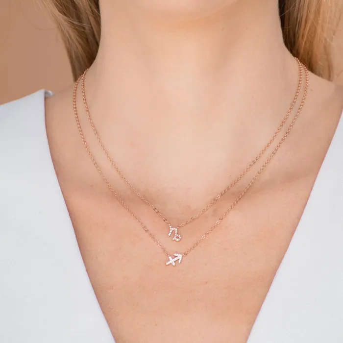 Necklaces Camile Stone Capricorn Sapphire Charm Zodiac Star Sign Necklace