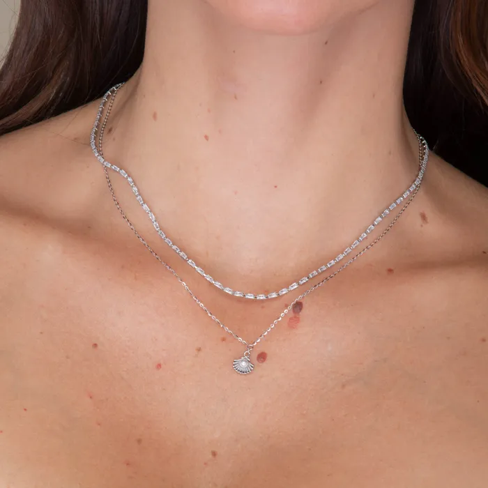 Necklaces Camile Stone Shell Pearl Necklace