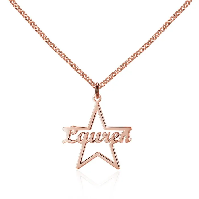 Necklaces customjewelryan Custom Made Name Star Necklace Pendants Personalized Real 925 Sterling Silver Nameplate Gift for Mother Necklaces customjewelryan Custom Made Name Star Necklace Pendants Personalized Real 925 Sterling Silver Nameplate Gift for Mother