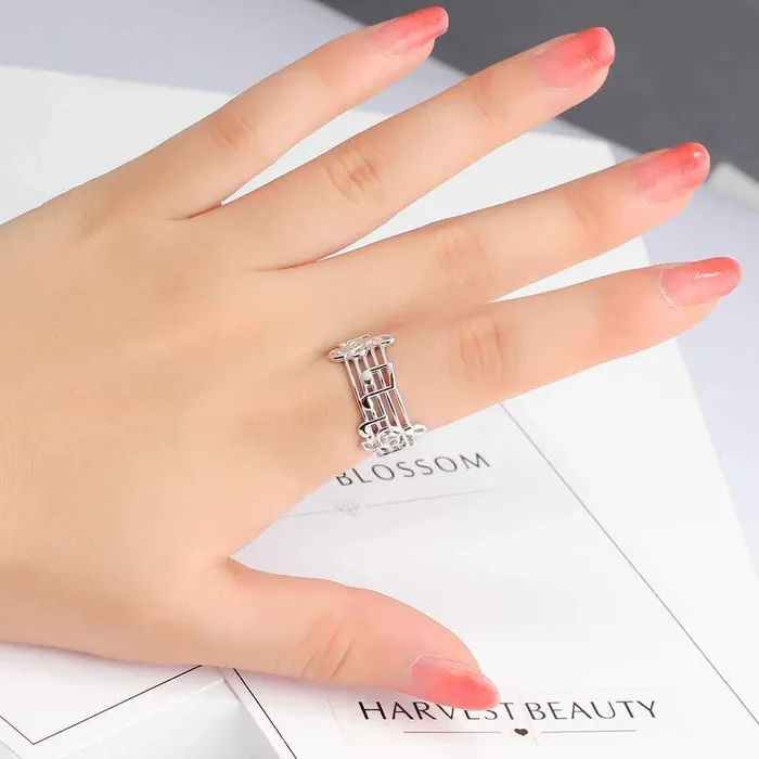 Necklaces customjewelryan Trendy 925 Sterling Silver Rings for Women with Musical Note Shape Fashion Jewelry Gift for Music Lovers