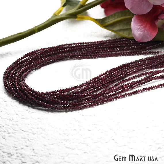 Necklaces GemMartUSA Garnet Bead Chain Silver Plated Jewelry Making Necklace Chain Necklaces GemMartUSA Garnet Bead Chain Silver Plated Jewelry Making Necklace Chain