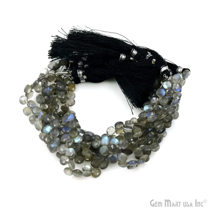 Necklaces GemMartUSA Labradorite Heart Beads 8 Inch Gemstone Strands Drilled Strung Briolette Beads Heart Shape 6mm Necklaces GemMartUSA Labradorite Heart Beads 8 Inch Gemstone Strands Drilled Strung Briolette Beads Heart Shape 6mm