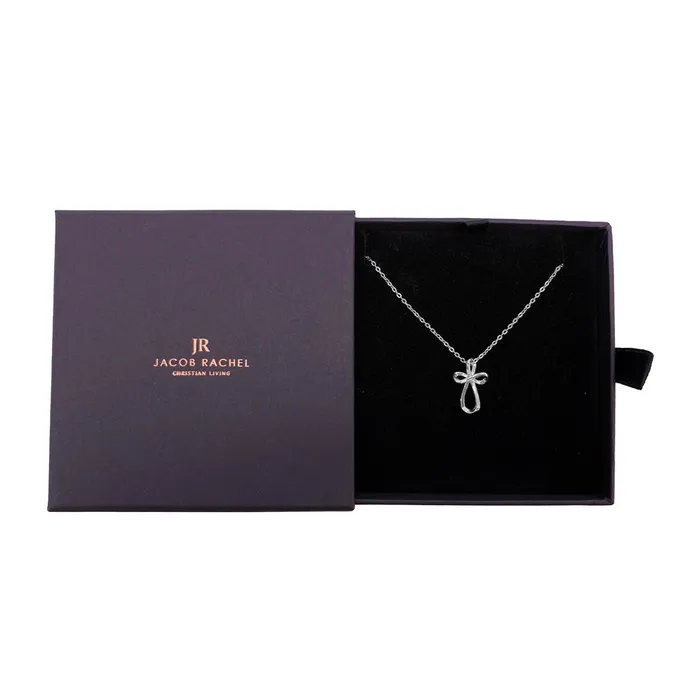 Necklaces Jacob Rachel Infinity Cross Pendant Necklace White Gold