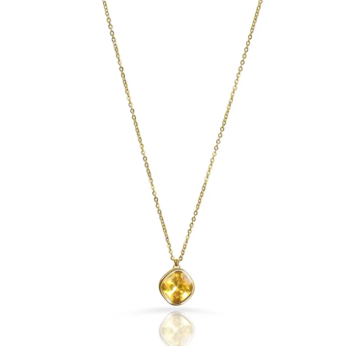 Necklaces Mai Dsire DESIREE CITRINE BIRTHSTONE PENDANT NOVEMBER