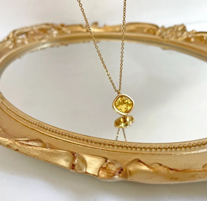 Necklaces Mai Dsire DESIREE CITRINE BIRTHSTONE PENDANT NOVEMBER